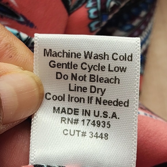 Verse Blouse Sleeveless Boho Multicolor Split Back Keyhole M Womens Casual - Picture 9 of 10